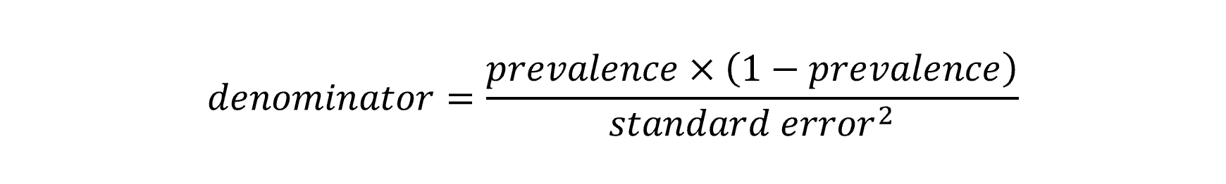 denominator equation